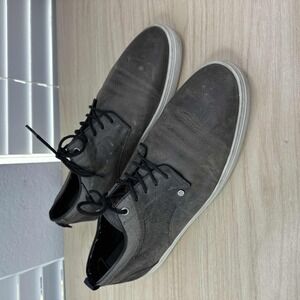Bull Boxer Shoes‎ Mens US 12 EUR 45 Pompey Lace-Up Gray Casual Leather Sneakers